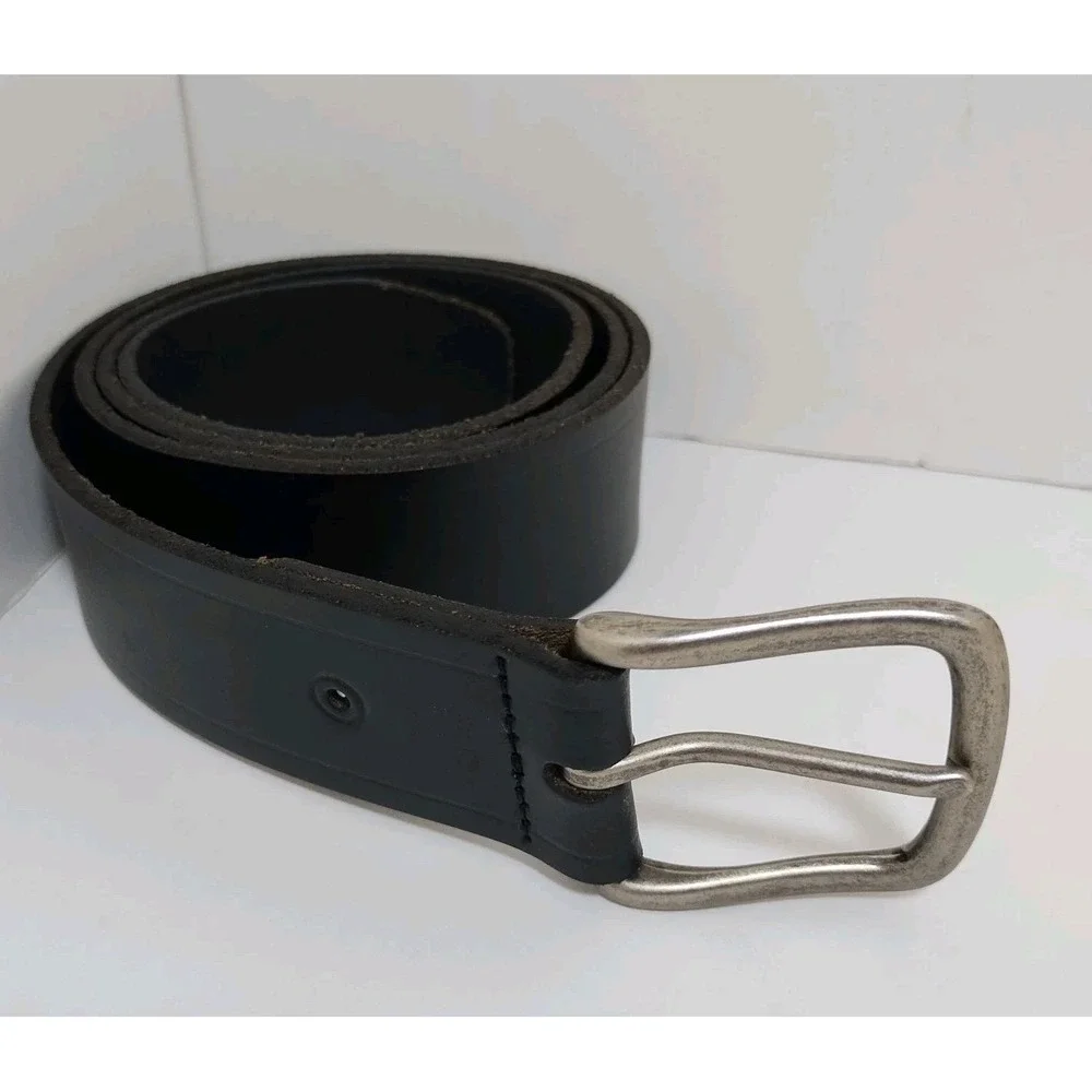 Wrangler‎ Men's Stitch Adjustable Leather Belt Black Size 38 Width 1.5 Inch